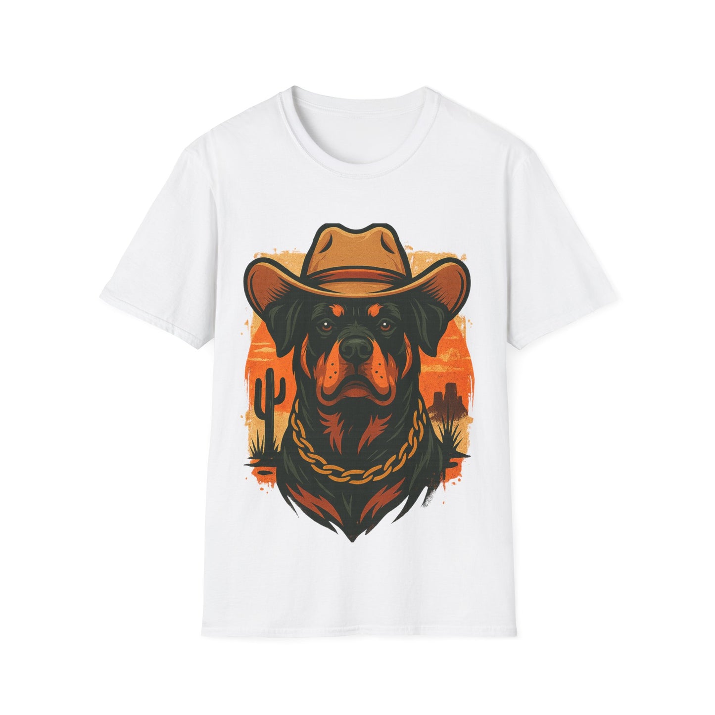 Rottie Wrangler – Desert Drip Tee by Tanky & Co.