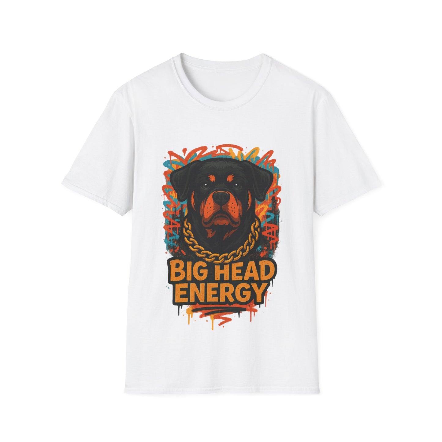 Big Head Energy – Rottweiler Power Tee by Tanky & Co.