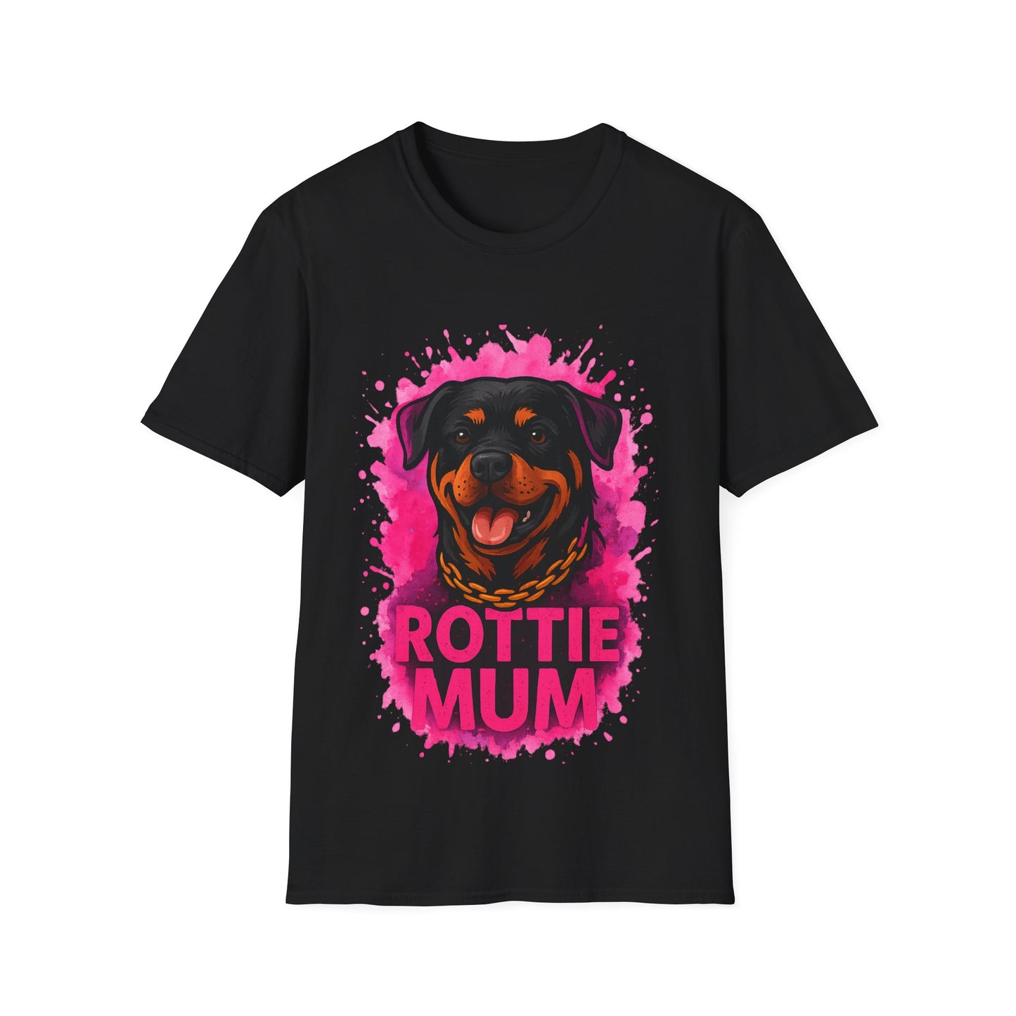 Rottie Mum – Watercolour Splash Tee by Tanky & Co.