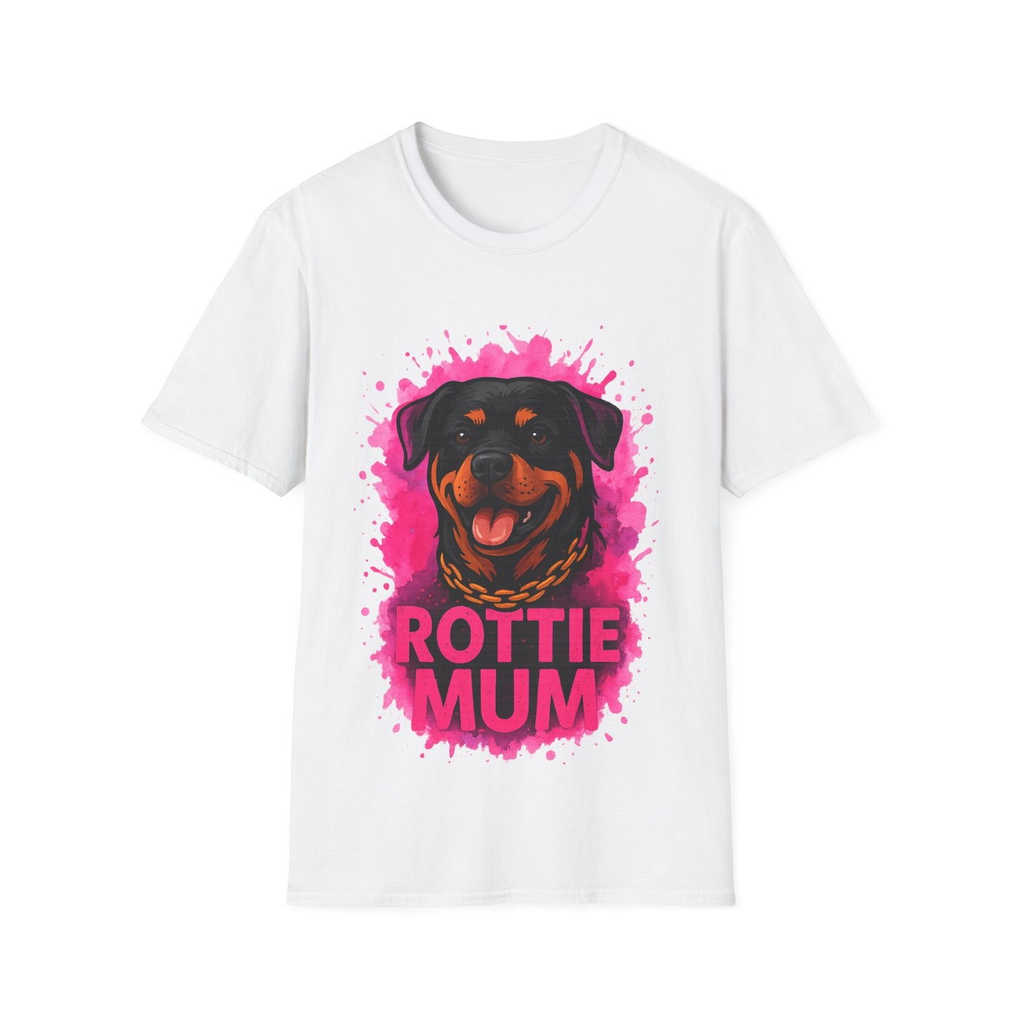Rottie Mum – Watercolour Splash Tee by Tanky & Co.