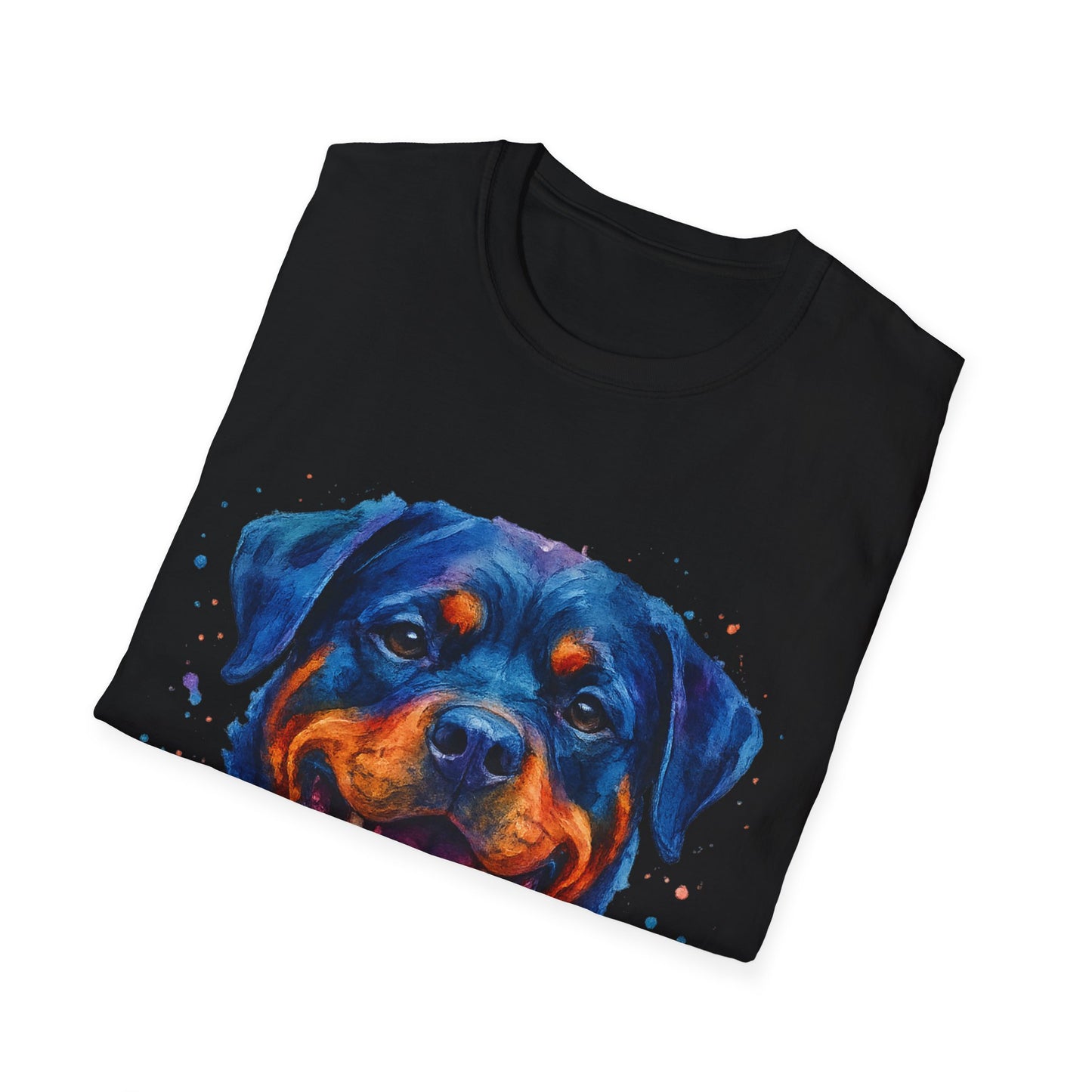 Rottie Splash – Vibrant Watercolour Tee by Tanky & Co.
