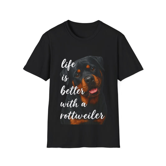 Life Is Better With a Rottweiler – Classic Photo Tee by Tanky & Co.