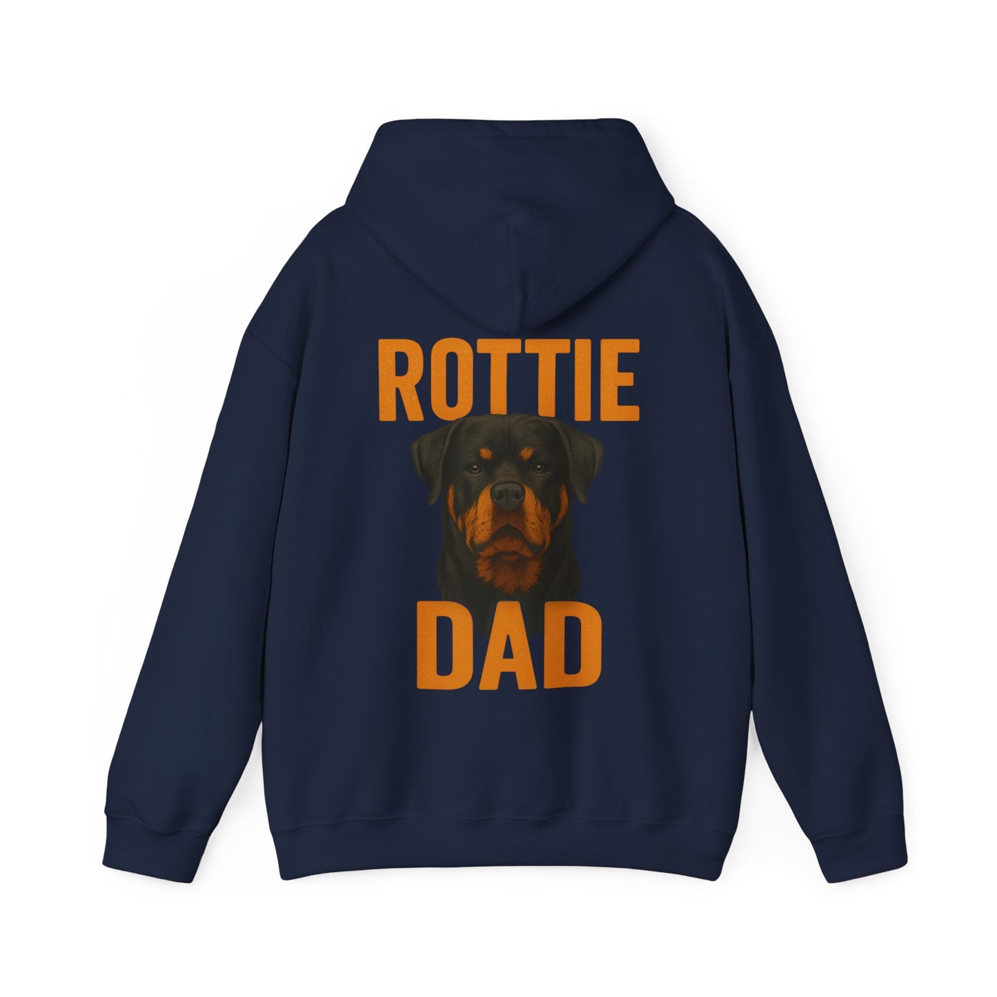 Rottie Dad – Back Print Hoodie by Tanky & Co.