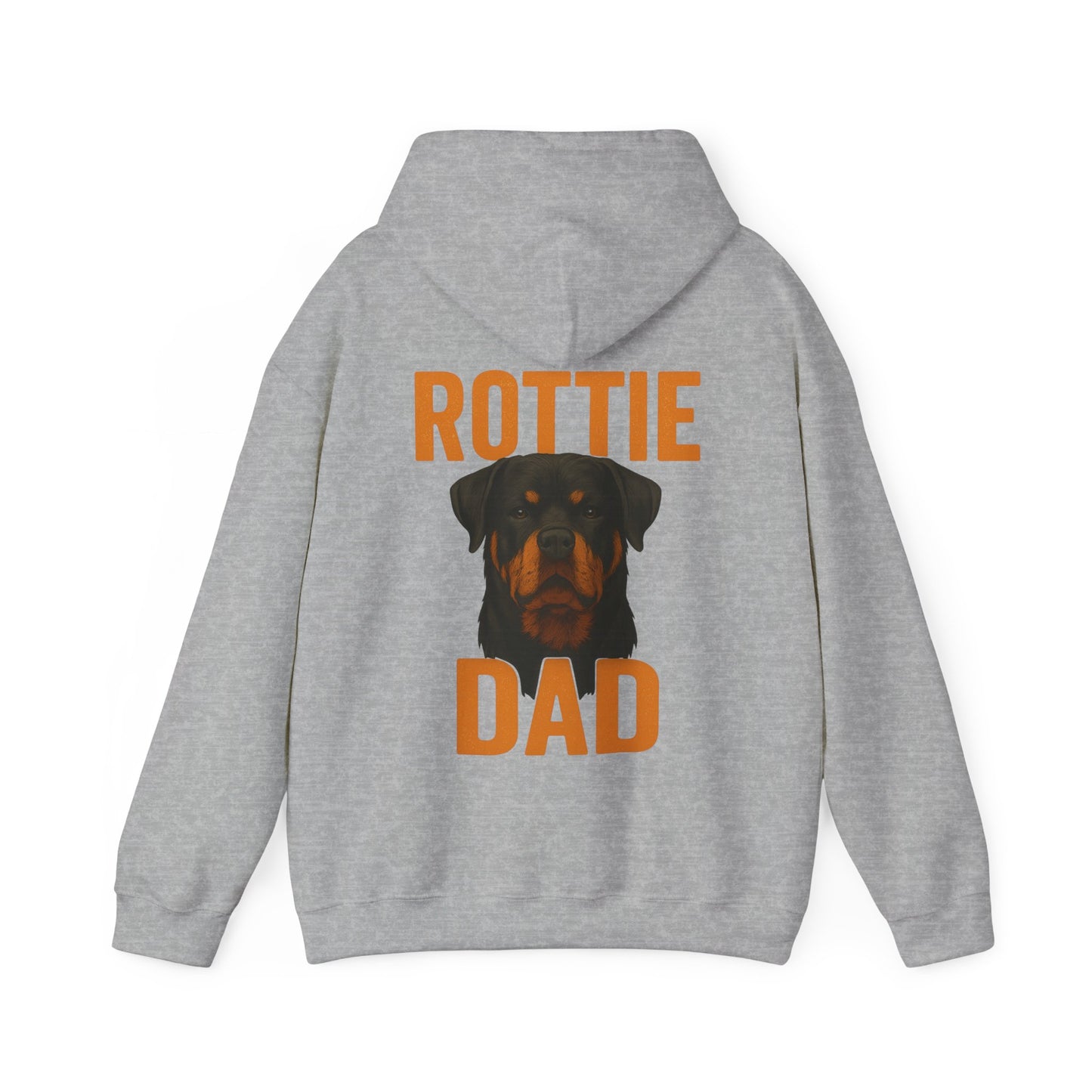 Rottie Dad – Back Print Hoodie by Tanky & Co.