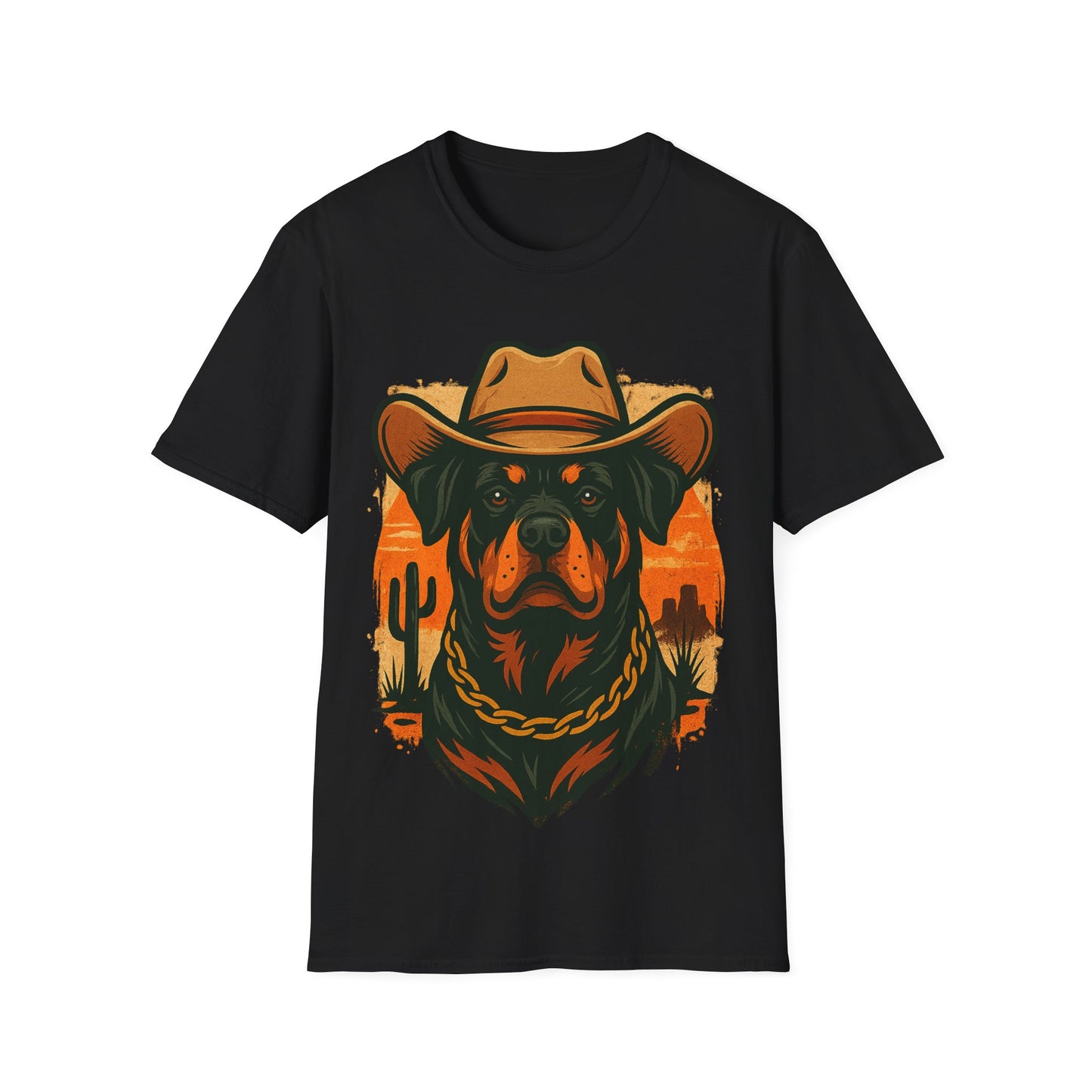 Rottie Wrangler – Desert Drip Tee by Tanky & Co.