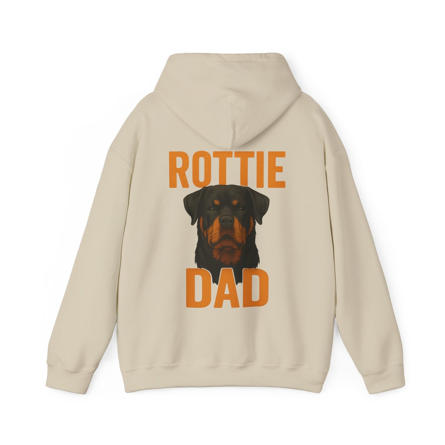 Rottie Dad – Back Print Hoodie by Tanky & Co.