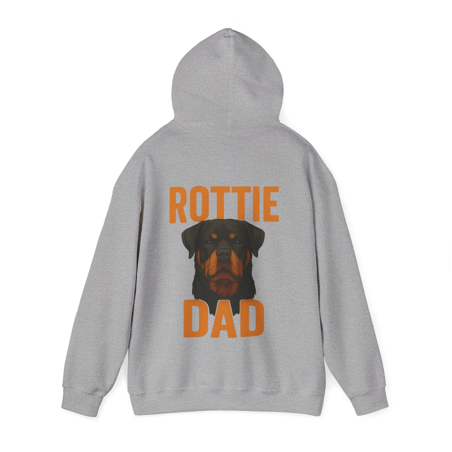 Rottie Dad – Back Print Hoodie by Tanky & Co.