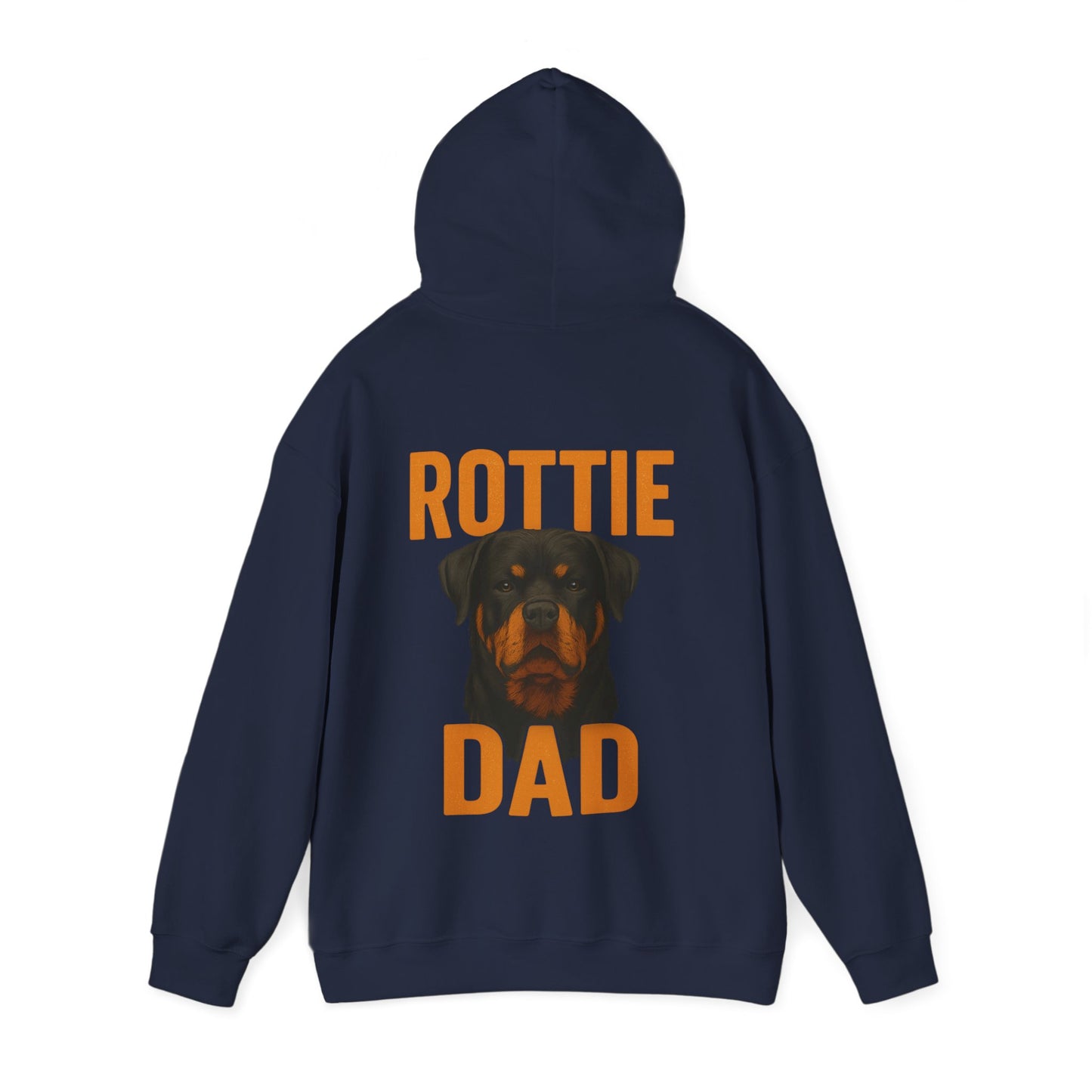 Rottie Dad – Back Print Hoodie by Tanky & Co.