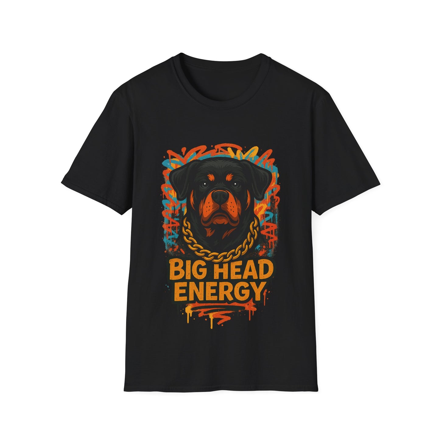 Big Head Energy – Rottweiler Power Tee by Tanky & Co.